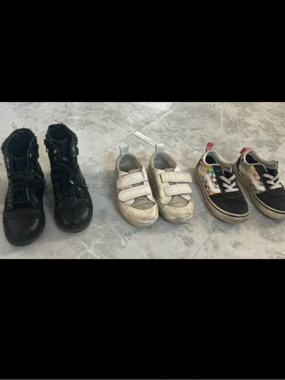 Kids Black Combat Boots - Durable Everyday Shoes